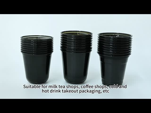 カフェ 耐久 デザート カップ 蓋付き フロースト プラスチック カップ パーソナライズ