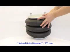 三重巻き巻き式空気スプリング M12X1.75 スタッド注射鋳造機 サポートと水平化