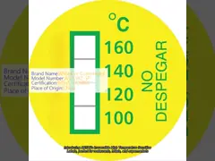 Étiquettes sensibles à haute température irréversibles 100-160C
