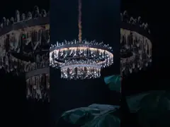3000K bis 6500K Drei-Ring-Kristall-Geschäfts-Kronleuchter LED-Quelle K9 Kristall