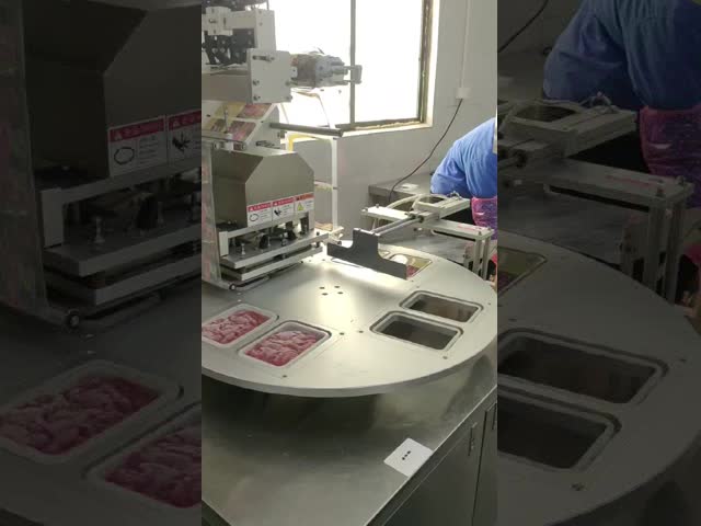 省エネ プラスチック 食品 容器 密封機 MAP 自動 トレイ 梱包機