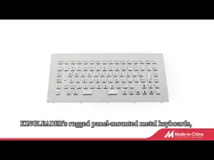 Ruggedized Panel Mount Metal Keyboard With Trackball / Stainless Steel Keyboard