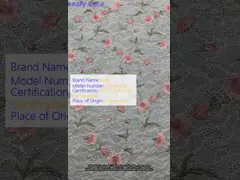 Élégance florale brodée Lace tissu de fête 100% coton de haute qualité Style luxueux