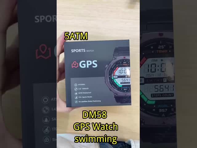 DM58-GPS 亜鉛合金 GPS スマートウォッチ 5ATM BLE 5.3 500mAh バッテリー 防水 スポーツウォッチ