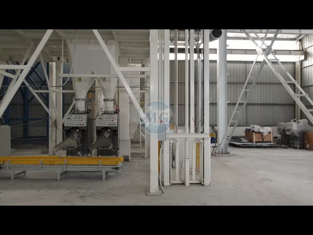 効率的なタイル接着機 モルター生産ライン 自動材料供給と梱包
