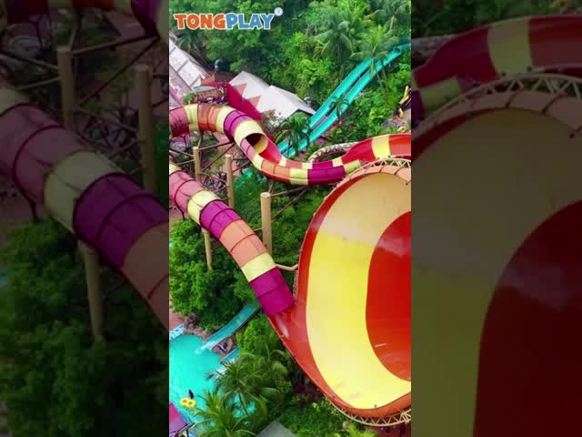 子供向け トランペット ウォーター スライド ガラス繊維 プール スライド 5 - 8 人用