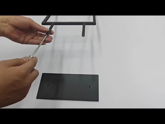 Black Countertop Frame Displays A4 Graphics Metal Poster Holder On Table