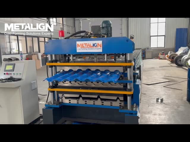 3 In 1 Triple Layer Roofing Roll Forming Machine 5.5Kw 20m/min