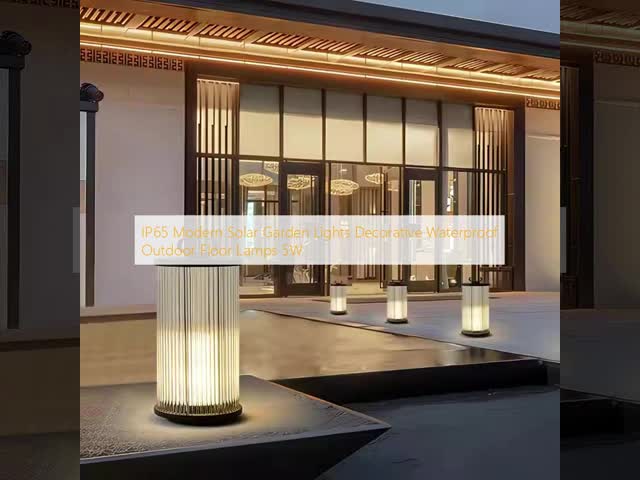 IP65 Modern Solar Garden Lights Decorative Waterproof Outdoor Floor Lamps 5W