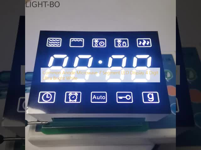 Common Anode Microwave 7 Segment LED Display 4 Digit Ultra Bright White