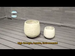2024 Nuevo diseño de una maceta clásica de gran calidad de fibra europea de cemento cerámica de villa hotel maceta