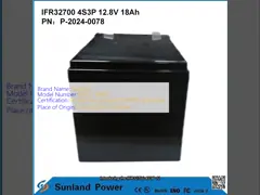 IFR32700 4S3P 12.8V 18Ah Für Solarflutlicht Hochhell LEDS Garten Solarleuchten Lebensdauerpo4 Batterie