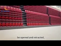 Optional Handrail And Flooring Retractable Bleacher Seating For Personalized Seating Configurations