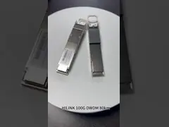 Modul Transceiver Optik DOM CS SMF Pemancar EML 100G DWDM QSFP28 80KM