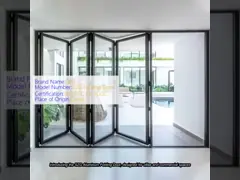 Commercial Aluminum Folding Door with Multi-point Locking Low Maintenance and Security Features
