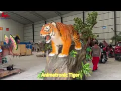 Taman Tema Realistis Animatronik Life Size Tiger Disesuaikan