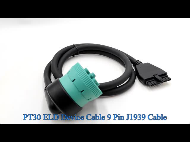 PT30 ELD Device Cable 9 Pin J1939 Cable for Electronic Logging Device Heavy Duty Trucks in North America