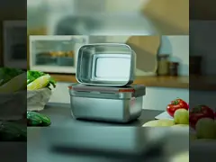 304 Ss Kontainer penyimpanan beku logam Kontainer beku baja 350ml