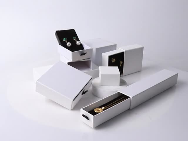 卸売製造 エコフレンドリー 高品質 ギフト 宝石箱 パーソナライズ オーダーメイド リング ネックレス イヤリング ブレスレット 包装 白紙紙 引き出し 宝石箱 ロゴ付き