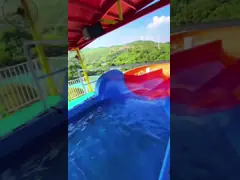 China Fiberglass Rainbow Water Slide Aqua Park Playground Slide For Pool supplier