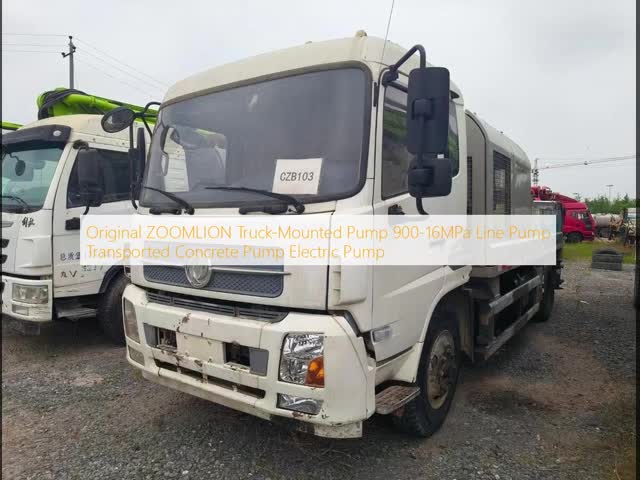 Original ZOOMLION camión montado bomba de línea transportado bomba de hormigón 380V 50Hz El video