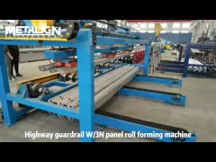 Cold Roll Forming Line For W Panel Highway Guardrails With Hydraulic Punching And Magnetic Stacking