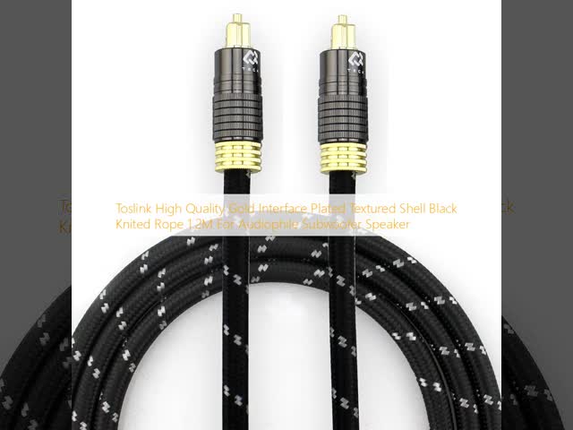 1.2M Cable Toslink de Áudio Revestido em Ouro para Subwoofer de Alto-Fluxo Audiófilo com Concha Texturizada e Conector Homem para Homem