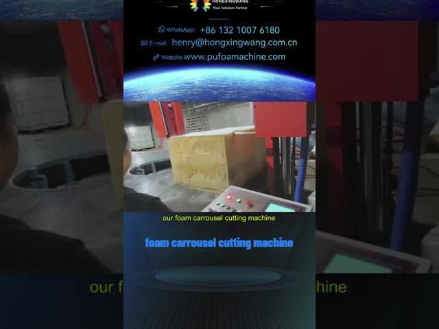 2~150mm Thickness Carousel Foam Cutting Machine Industrial Foam Cutter Efficent