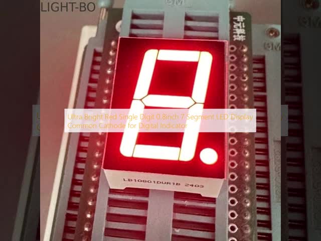 Ultra Bright Red 0.8inch Common Cathode 7 Segment LED Display for Digital Indicators