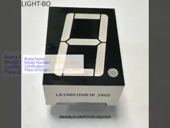 الشاشة الحمراء المشرقة ذات الرقم الواحد 0.8 بوصة 7 قطعة LED الكاثود المشترك للمؤشر الرقمي
