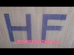 8mm Aperture Aluminum 2mm Thick Decorative Mesh Curtain