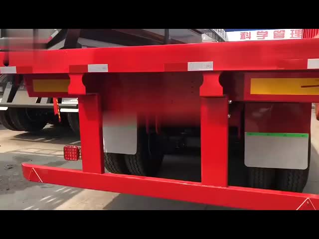2 / 3 アクセル 20 40FT 50 トン平面トレーラー 安価な平面コンテナ 輸送 半トレーラー 高品質の平面トレーラー