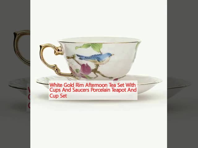 白金の輪 白金の輪 午後茶セット 杯と皿 ポルセランの茶碗とカップセット
