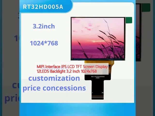 MIPI интерфейс IPS LCD TFT дисплей 12LEDS Заднее освещение 3,2 дюйма 1024x768