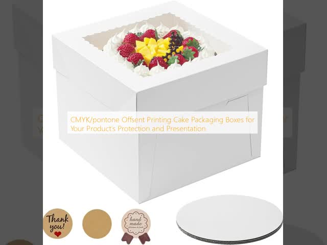CMYK / Pontone Offsent 印刷 製品の保護とプレゼンテーションのためのケーキ包装箱