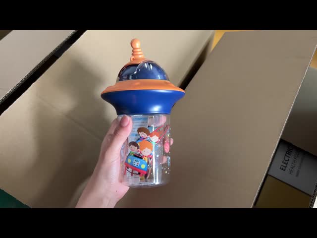 青/オレンジ/黄色/ピンク色 450ml の再利用可能なプラスチックストローカップ