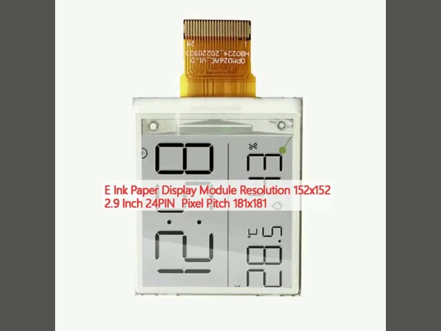 E Módulo de Display de Papel de Tinta Resolução 152x152 2,9 polegadas 24PIN Pitch de pixel 181x181