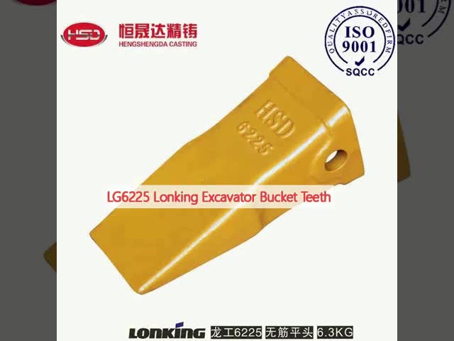 LG6225 Lonking Excavator Bucket Teeth Anti-Fatigue Crack Flat video