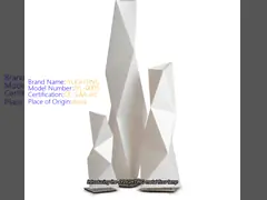 Simple personality creative special-shaped floor lamp hotel living room model room white imitation silk floor lamp