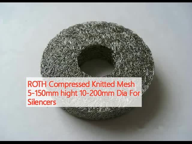 ROTHは消音装置のための編まれた網5-150mmの高さ10-200mm Diaを圧縮した