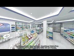 02-DYJYS006, Elegantny i prosty sklep z aptekami w Wuxi z 40 głównymi urządzeniami w zakresie 85 mkw.