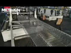 Heavy Duty Cable Tray Roll Forming Machine With Adjustable Width Dual Wall Structure And Hydraulic Punching