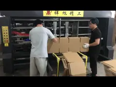 Automatic Carton Folder Gluer Stitcher Machine With Double Stitching