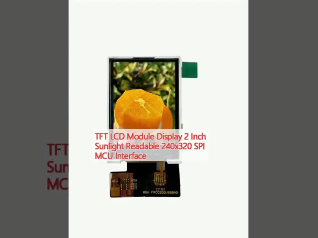 TFT LCD-модуль дисплей 2 дюйма Солнечный свет Читаемый 240x320 SPI MCU интерфейс