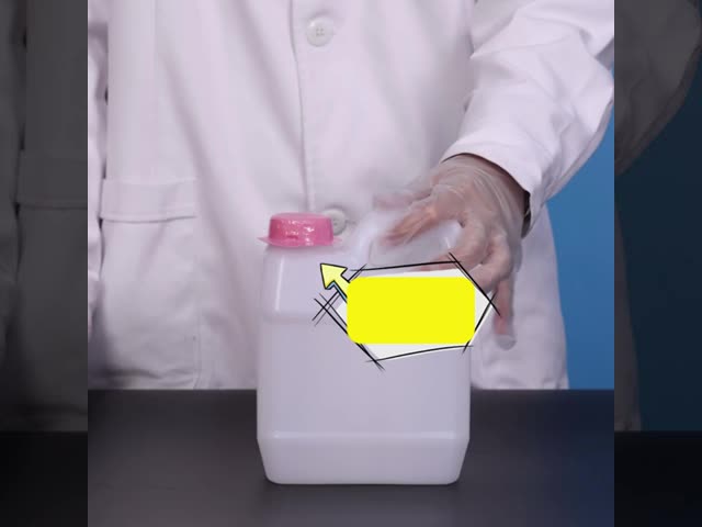 Garrafa química de plástico HDPE quadrada de 1 galão com tampa de parafuso Durável e durável