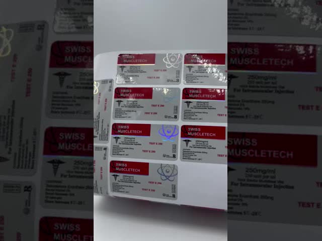 10ml 薬剤ボトル用のカスタマイズされた四角形形の貼り付けラベルステッカー
