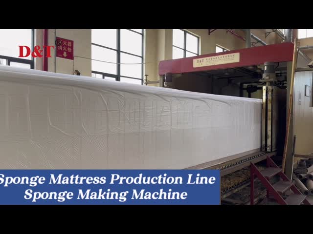 全自動スポンジ製造ラインと4m x 3.2m x 3.2m 混合ラック 17.5m x 2.4m x 1.2m 乾燥トンネル 16.9m