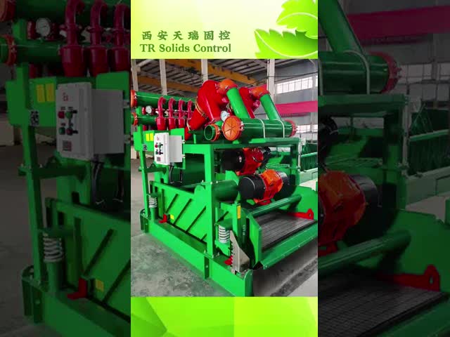 TRQJ250*2S-100*12N Mud Cleaner equipment is combination of desander, desilter hydro cyclone with an underflow shale shaker.