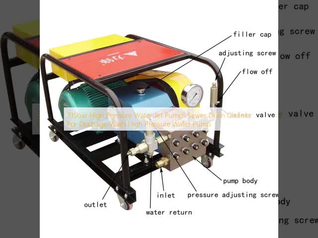 315bar High Pressure Water Jet Pumps Sewer Drain Cleaner For Drainage Wash High Pressure Water Pump
