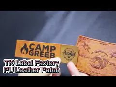 Grabado con láser personalizado Logotipo de marca de cuero Reparación en relieve Parche Etiqueta en blanco Etiqueta Leatherette PU Parches para jeans Beanie